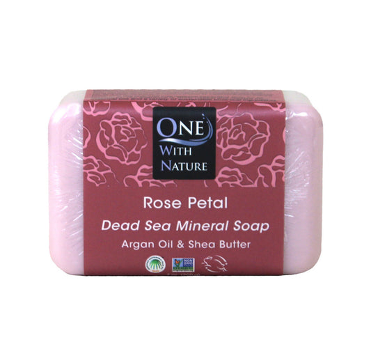 Rose Petal Dead Sea Mineral Soap w/ Argan Oil & Shea Butter