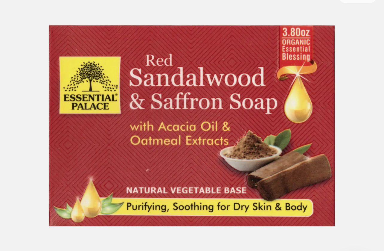 Red Sandalwood & Saffron Soap with Acacia Oil & Oatmeal Extracts