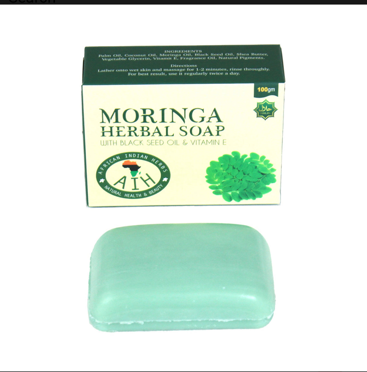 Moringa Herbal Soap with Black Seed Oil & Vitamin E